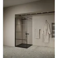 Boss & Wessing Inloopdouche | bws | oganto 1 | 120x200 cm | 8 mm | zwart