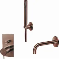 Qisani Badset flow inbouw geborsteld copper