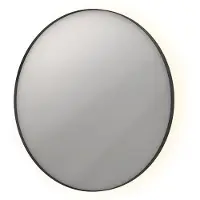 Ink Spiegel SP17 Rond Colour Changing LED Rondom 80 x 4 x 80 cm Dimbaar In Aluminium Kader Mat Zwart