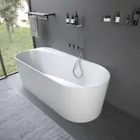 Ideavit Ligbad viva vrijstaand arcryl 170x80x60 cm mat wit