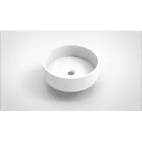 Arcqua Opbouw waskom case rond 40 cm glans wit