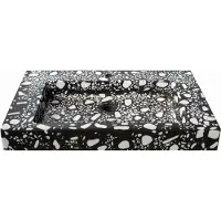 Urbi et Orbi Opzet Wastafel Plura Terra 70 Beton 70x50x12 cm Zwart / Wit