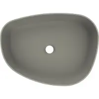 Arcqua Waskom Rocker Cast Marble 50x37 cm Organisch Rechts Mat Beton