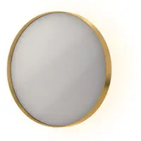 Ink Spiegel sp17 rond colour changing led rondom 40x4x40 cm dimbaar in aluminium kader mat goud