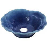 Best design Waskom Flower 40 cm Keramiek Glanzend Blauw
