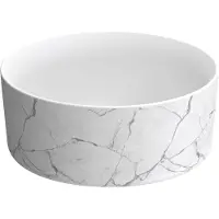 Best design Waskom color 37,5x37,5x16 cm mat wit marble