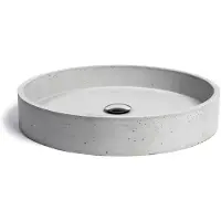 Urbi et Orbi Opzet wastafel circum beton 48x10 cm licht grijs