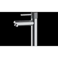 Sanilux Fonteinkraan fone opbouw rond met geribbeld knop chroom