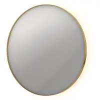 Ink Spiegel SP17 Rond Colour Changing LED Rondom 100 x 4 x 100 cm Dimbaar In Aluminium Kader Mat Goud