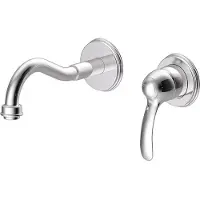 Tres Inbouw wastafelmengkraan clasic gebogen 1 hendel chroom