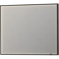 Ink Spiegel SP19 Rechthoek In Stalen Kader Met Indirecte Colour Changing LED Verlichting 120 x 4 x 80 cm Mat Zwart