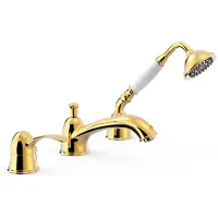 Tres Badrandkraan clasic mengkraan incl. Handdouche goud