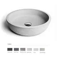 Urbi et Orbi Opzet Wastafel Circum Beton 42x12 cm Bruin Beige