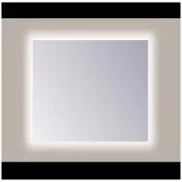 Sanicare Spiegel Q-Mirrors 75x60 cm PP-Geslepen Vierkant Met Rondom LED Cold White en Afstandsbediening incl. ophangmateriaal