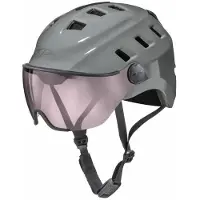 CP Chimo Grijs - E bike helm met verlichting - Kies zelf uit 2 Vizier soorten