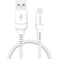 IMoshion Lightning naar USB kabel - Non-MFi - Gevlochten textiel - 1,5 meter - Wit