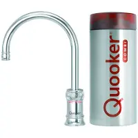 Quooker Classic Nordic single tap round chroom met Combi reservoir