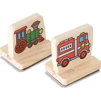 Melissa & Doug Mijn eerste houten stempelset - Voertuigen