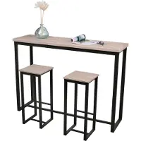 Urban Living - Industriële Bartafel + 2 krukken - Rechthoek