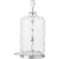 Ebb & Flow Pillar Tafellamp Basis Silver | Clear Dimples Silver E27 IP20