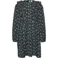 Vero moda Jurk 'FLORALY' turquoise / zwart
