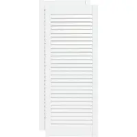 vidaXL Kastdeuren met lamellen 2 st 99,3x39,4 cm grenenhout wit