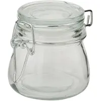 Clayre & Eef Transparente Voorraadpot Ø 9*7 cm 6GL0612