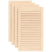 vidaXL Kastdeuren met lamellen 4 st 69x39,4 cm massief grenenhout
