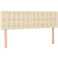 vidaXL Hoofdborden 144x5x78/88 cm stof crèmekleurig