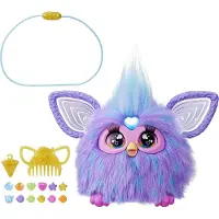 Hasbro interactief pluchen speelgoed (paars) - Italiaanse stemuitvoer (15 cm)