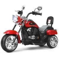 Costway Chopper - Elektrische Kinder Motorfiets - 91 x 48 x 64 cm - rood + zwart