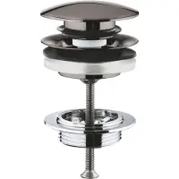 GROHE Afvoergarnituur - push-open - hard graphite (antraciet)
