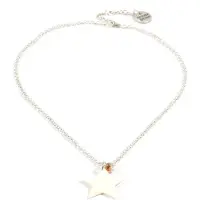 Heaven Eleven dames Ketting zilverkleurige plating met wit ster van hertegewei