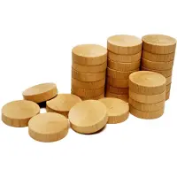 HOT Games Sjoelstenen-set 30 st.52 mm.vlak beukenh.