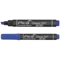 PICA 521/41 Permanent Marker | 2-6mm | Beitel | Blauw | 10 stuks - PI52141