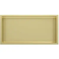 Guido Gusto Mat goud RVS Inbouwnis 30x60x10cm met LED verlichting