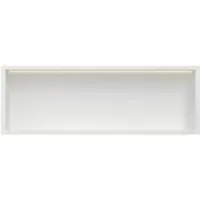 Guido Gusto Mat wit RVS Inbouwnis 30x90x7cm met LED verlichting