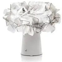 Slamp Tafellampe , Clizia, dimbare, Grijs, Woonkamer, Kunststof, Designer