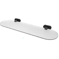 Creavit Glaswandplank voor wastafel, zwart