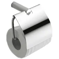 Wiesbaden Ida toiletrolhouder met klep chroom