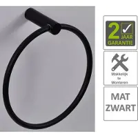 Boss & Wessing BWS Handdoekring Mia Rond Mat Zwart