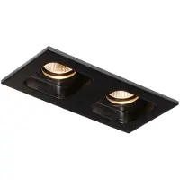 Boss & Wessing Inbouwspot BWS Kiana 2 GU10 2-Lichts 20x10x9 cm Zwart