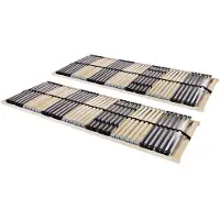 vidaXL Lattenbodems 2 st met 42 latten 7 zones 70x200 cm