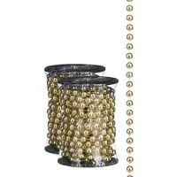 House of Seasons 2x stuks kerstboom kralenslingers goud 500 cm kerstslingers - Kerstslingers
