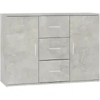 vidaXL Dressoir 91x29,5x65 cm bewerkt hout betongrijs