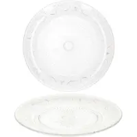 Forte Plastics Plasticforte onbreekbare taart/gebakbordjes - 8x - kunststof - kristal stijl - transparant - dia 15 cm - Gebaksborden