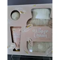 Treffina geschenk set vrouwen verjaardag - kerst kado - warmwaterkruik met hoes - bad - douche gel - bad fizzer - vanille