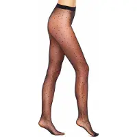 Giulia - Amalia 20den panty met klassieke stippen - Zwart - XL