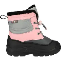 Winter-Grip Snowboot Junior Snow flake Zwart/Roze-Schoenmaat 34
