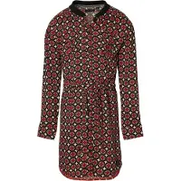 LEVV Meisjes jurk - Kaira - Donker rood retro
